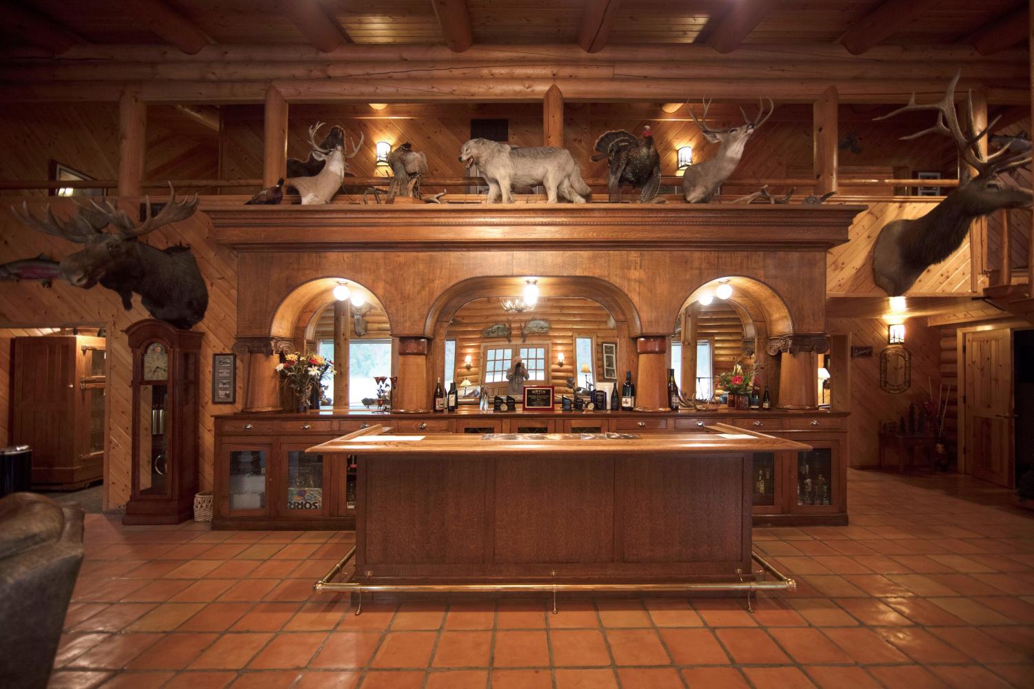 rustic western lodge antique bar antique bar