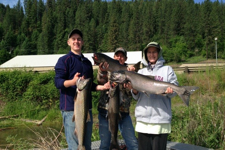 Davy and his parents also did some salmon fishing.