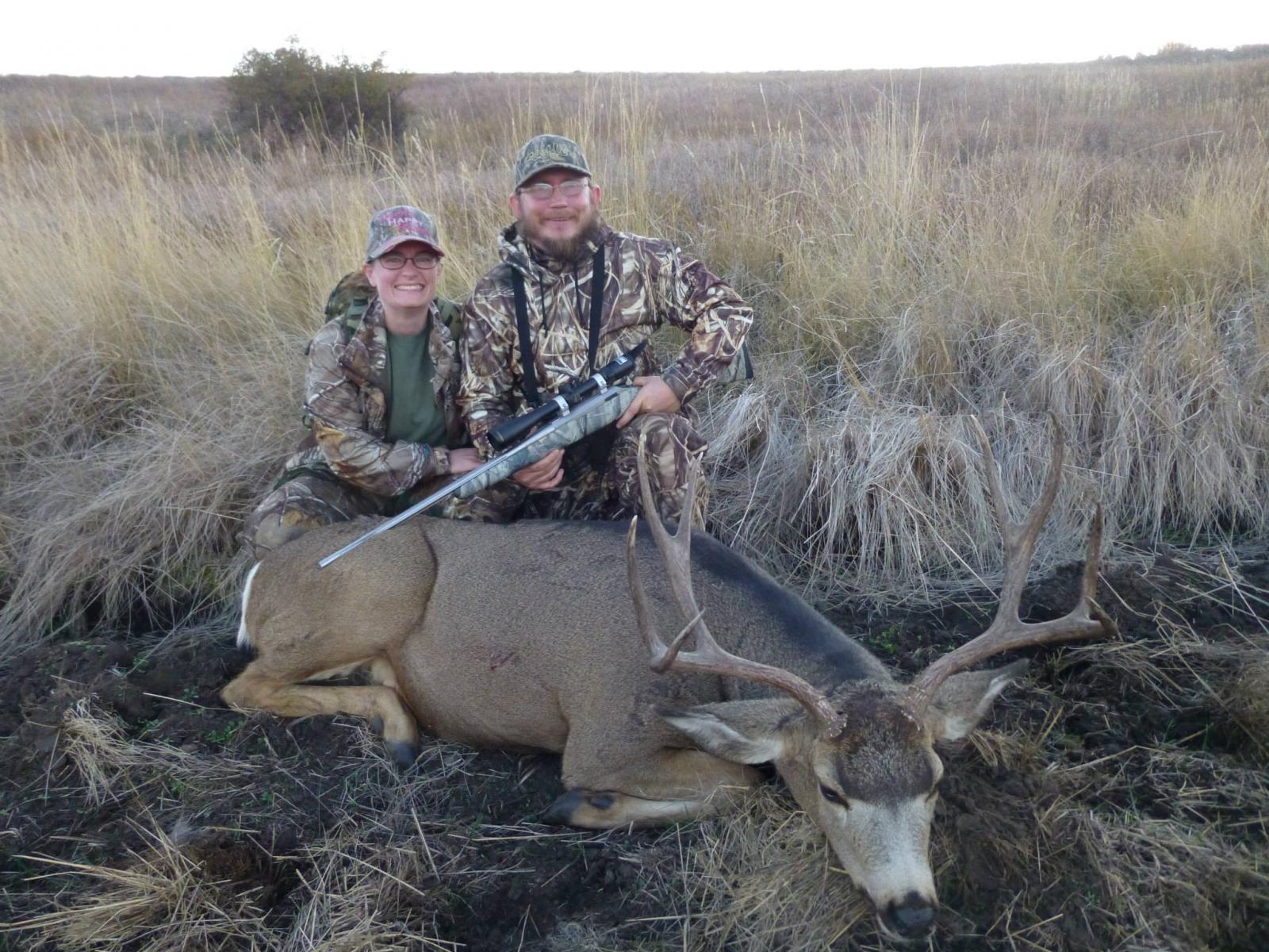 veteran with mule deer