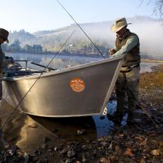 drift boat on the river