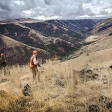 Father & son hunt the canyon rim