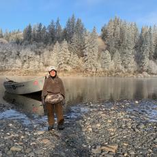 winter drift boat fishing