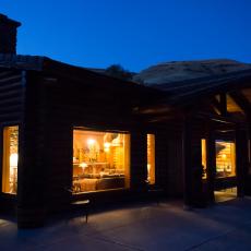 Flying B Ranch at night