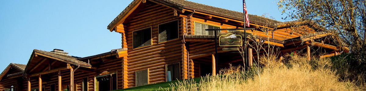 exterior view of the Flying B Ranch lodge
