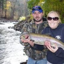 Hailey Knox and husband fishing