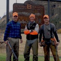 BJ Walle wIngshooting Idaho Flying B Ranch, BJ hunters Flying B Ranch upland hunters