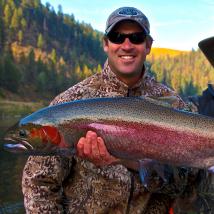 Rich with steelhead, Rich Coe on Clearwater